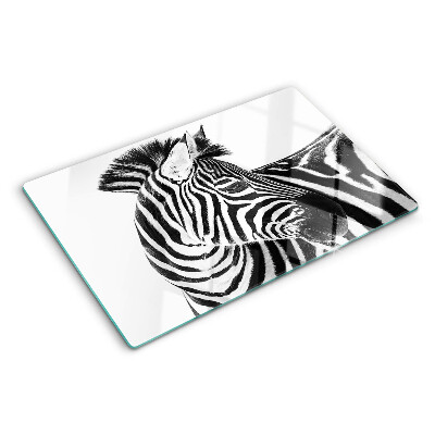 Tabla de cocina Cebra con rayas blancas y negras