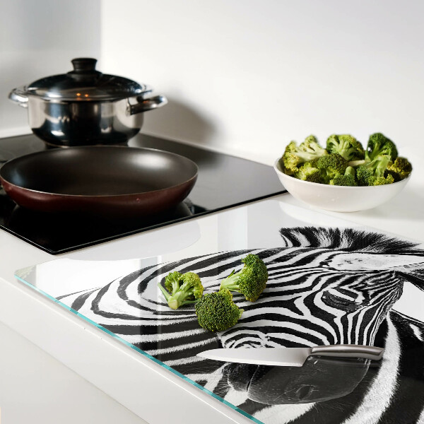 Tabla de cocina Cebra con rayas blancas y negras