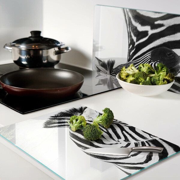 Tabla de cocina Cebra con rayas blancas y negras