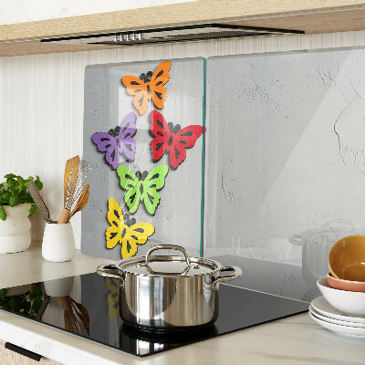 Szklana deska do krojenia Motyw kolorowych motyli