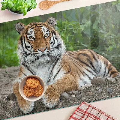 Tabla de cocina Tigre en su hábitat natural