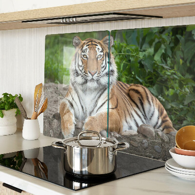 Tabla de cocina Tigre en su hábitat natural