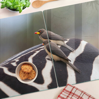 Szklana deska kuchenna Ptaki na zebrze