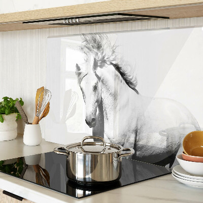 Tabla de cocina Caballo en blanco y negro
