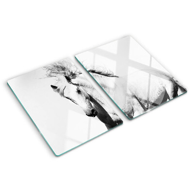 Tabla de cocina Caballo en blanco y negro