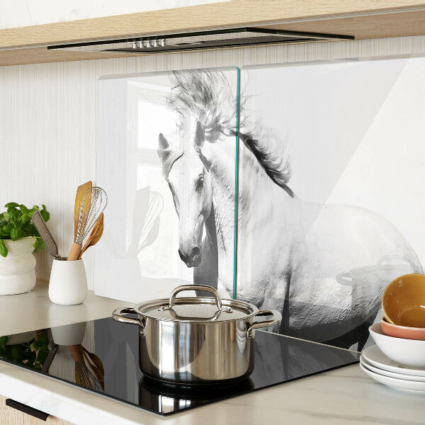 Tabla de cocina Caballo en blanco y negro