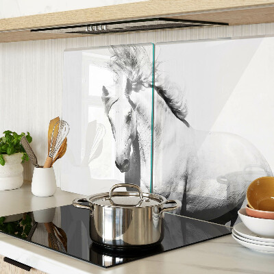 Tabla de cocina Caballo en blanco y negro