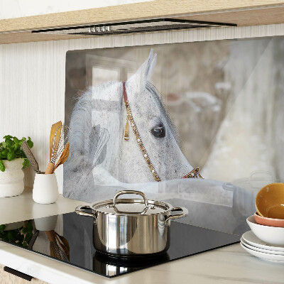 Deska kuchenna szklana Biały młody koń
