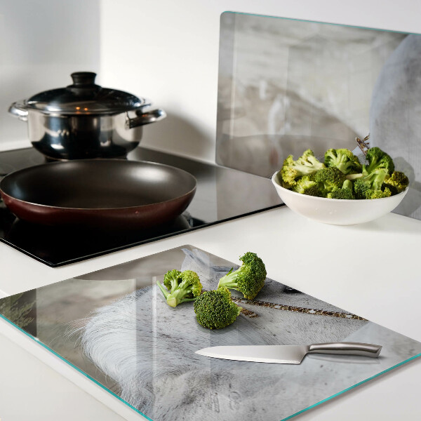 Deska kuchenna szklana Biały młody koń