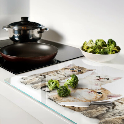 Szklana deska do krojenia Stado kotków