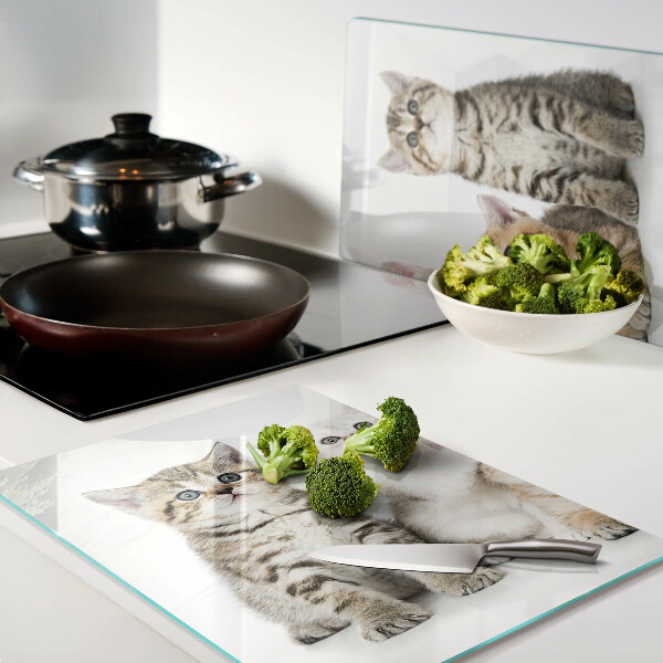 Tabla para cortar Una bandada de gatitos