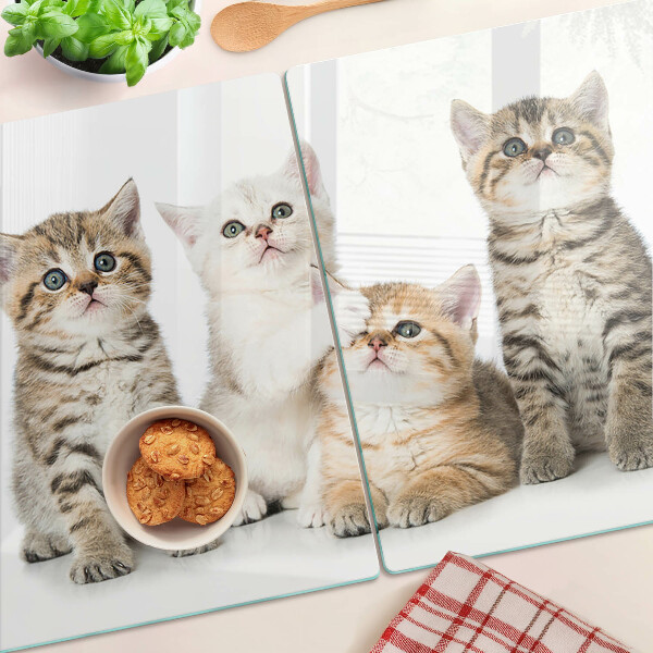 Tabla para cortar Una bandada de gatitos