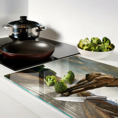 Deska kuchenna szklana Słoń na drodze o zachodzie słońca