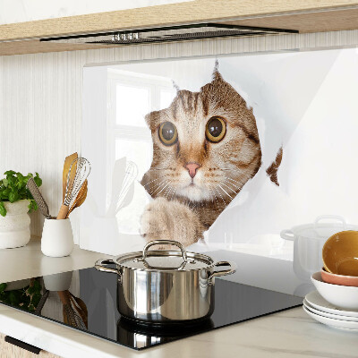 Szklana deska do krojenia Kot wychodzący z dziury