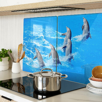 Tabla de cocina Delfines saltando sobre las olas