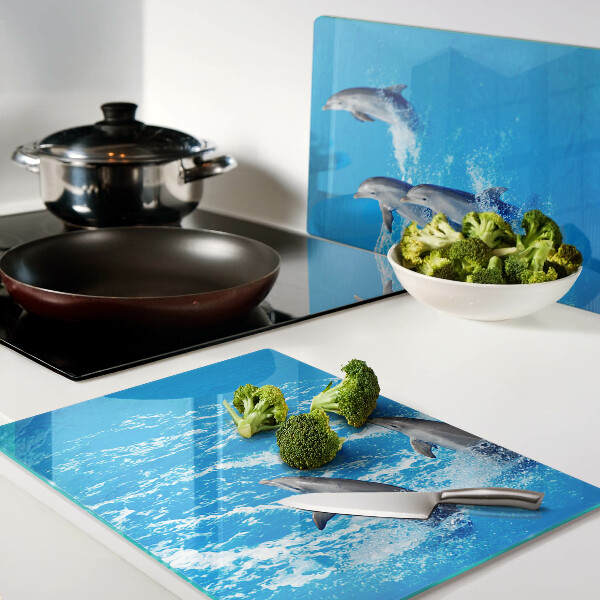 Tabla de cocina Delfines saltando sobre las olas