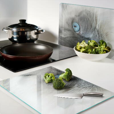 Tabla para cortar Un gato con ojos azules