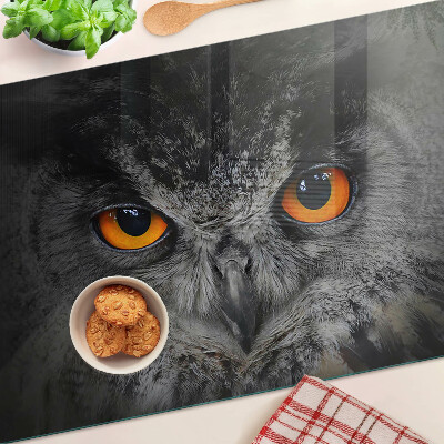 Tabla de cocina Búho con ojos naranjas