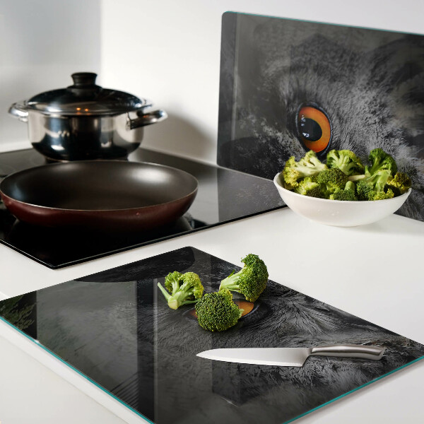 Deska kuchenna szklana Sowa z pomarańczowymi oczami