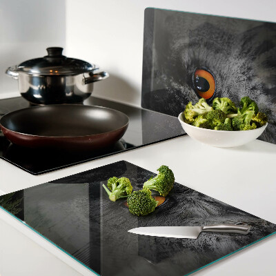 Tabla de cocina Búho con ojos naranjas