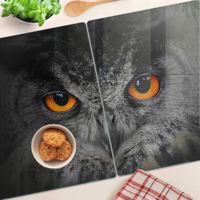 Tabla de cocina Búho con ojos naranjas