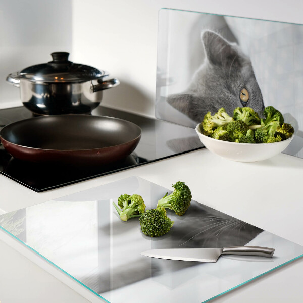 Deska kuchenna szklana Kot z żółtymi oczami