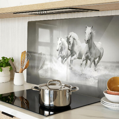 Szklana deska do krojenia Konie w wodzie