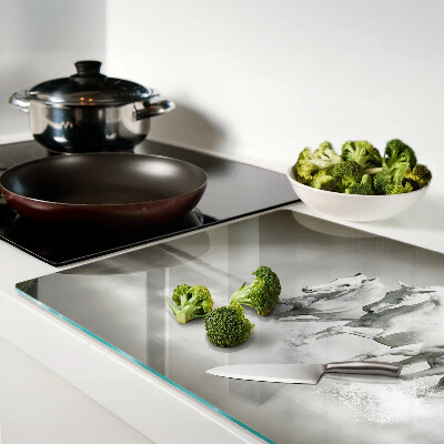 Tabla de cortar de cristal Caballos en el agua