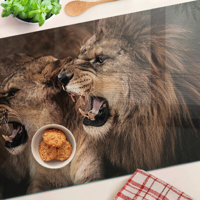 Tabla de cocina Leones rugientes