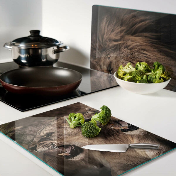 Tabla de cocina Leones rugientes