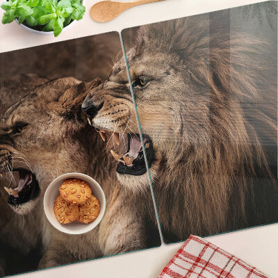 Tabla de cocina Leones rugientes