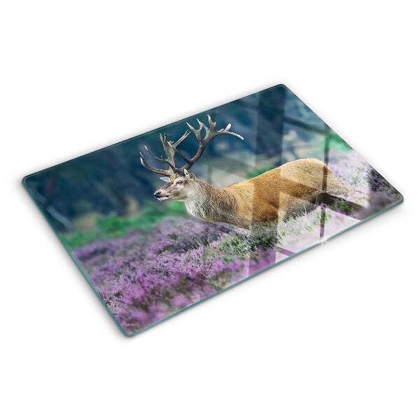 Tabla de cocina Ciervos en un paisaje de lavanda