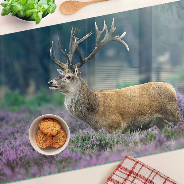 Tabla de cocina Ciervos en un paisaje de lavanda