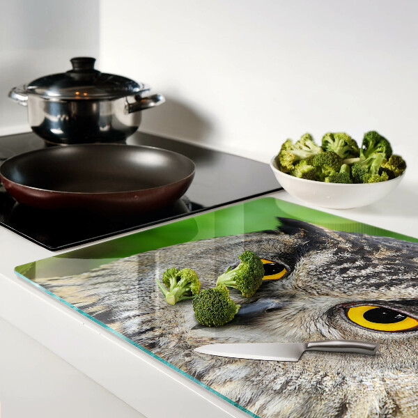 Szklana deska kuchenna Sowa z wyrazistymi oczami