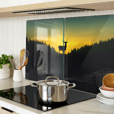 Tabla de cocina Ciervos contra el sol poniente