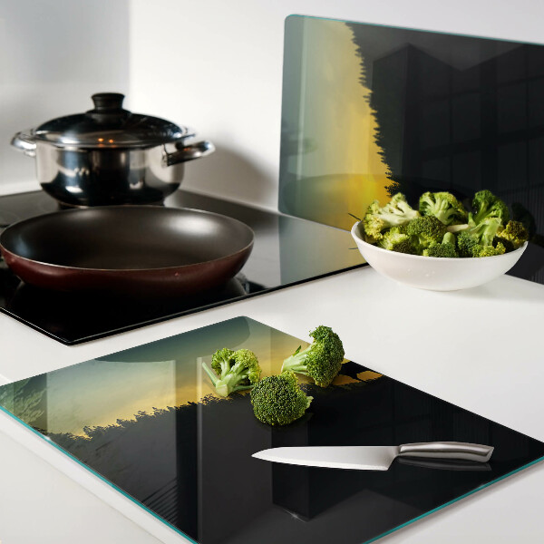 Tabla de cocina Ciervos contra el sol poniente