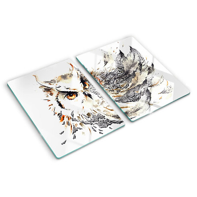 Tabla de cortar Búho con plumas