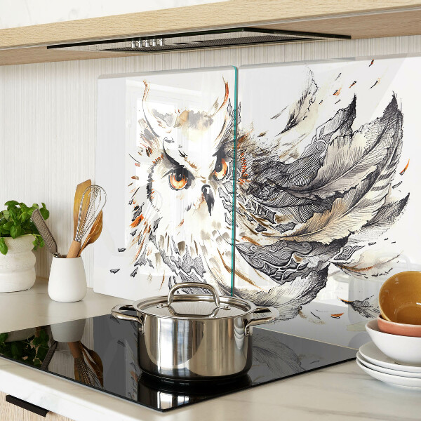 Tabla de cortar Búho con plumas