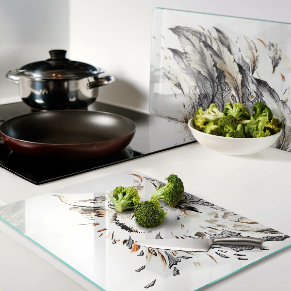 Tabla de cortar Búho con plumas