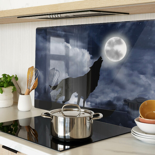 Tabla para cortar Lobo a la luz de la luna