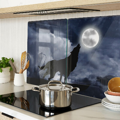 Tabla para cortar Lobo a la luz de la luna