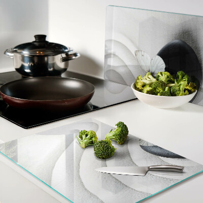 Tabla de cortar de cristal Motivo de mariposa sobre piedra