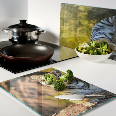 Tabla de cortar de cristal Tigre en el contexto de la naturaleza