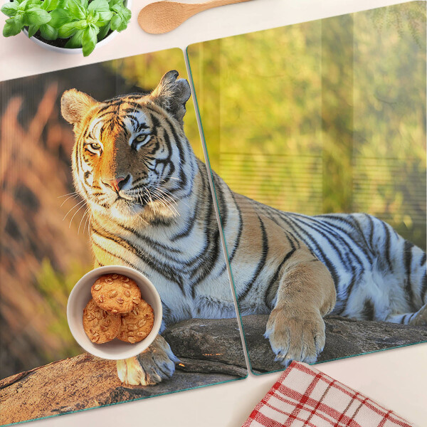 Tabla de cortar de cristal Tigre en el contexto de la naturaleza