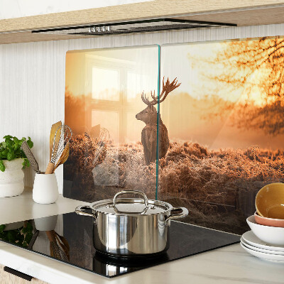 Tabla de cocina Ciervos contra el fondo del atardecer