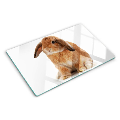 Tabla para cortar Conejo sobre fondo blanco