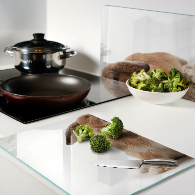 Tabla para cortar Conejo sobre fondo blanco