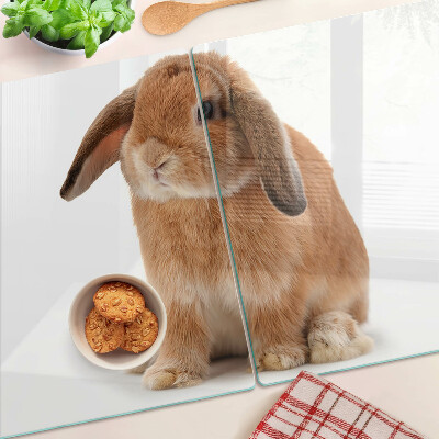 Tabla para cortar Conejo sobre fondo blanco