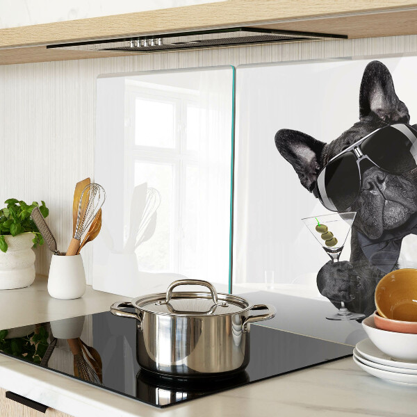 Szklana deska kuchenna Pies w okularach przeciwsłonecznych