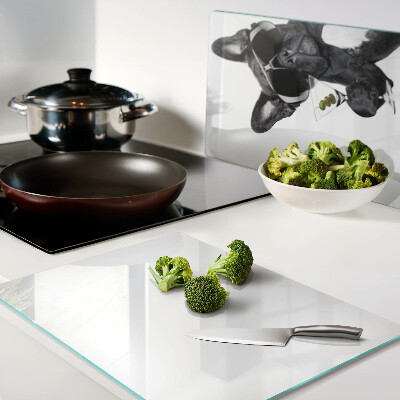 Tabla de cortar de cristal Perro con gafas de sol